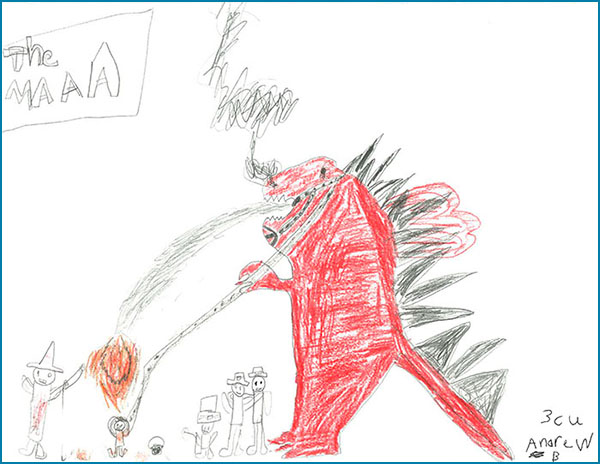 Magical animal drawing.