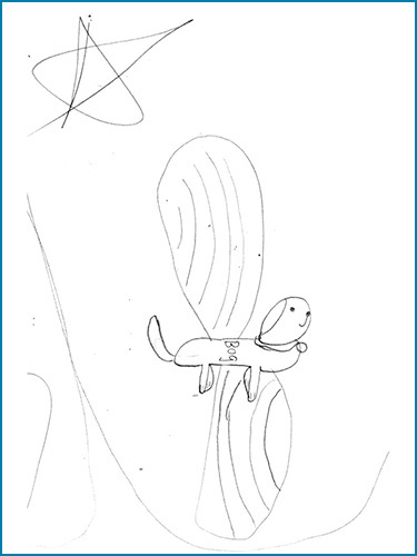 Magical animal drawing.