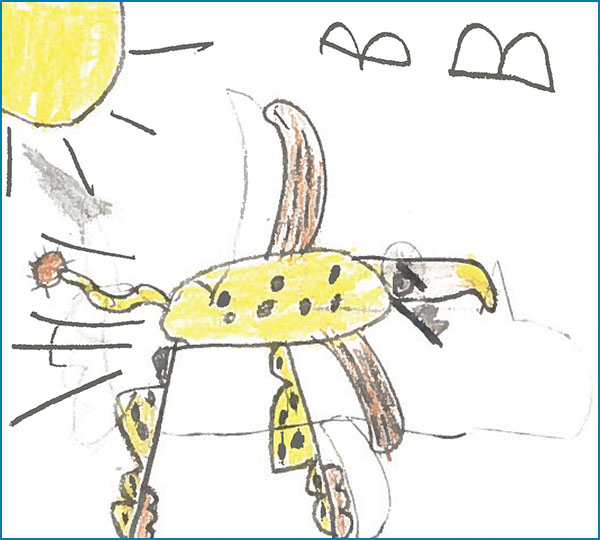 Magical animal drawing.