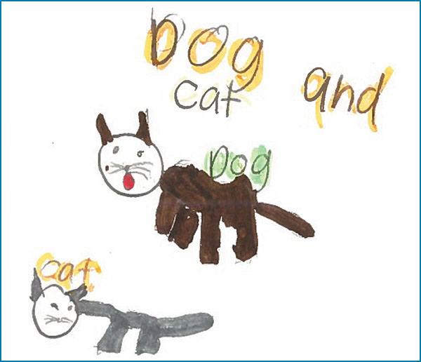 Magical animal drawing.