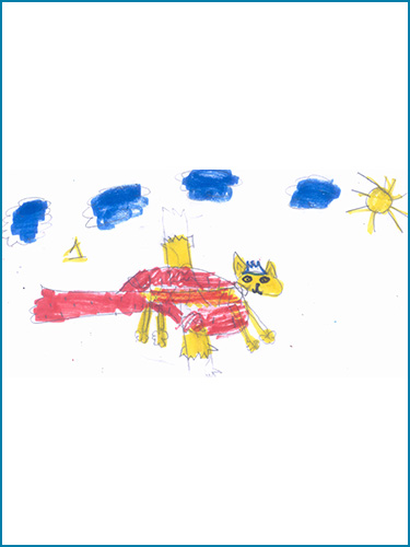 Magical animal drawing.