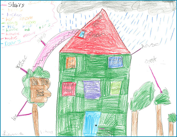 Magical animal drawing.