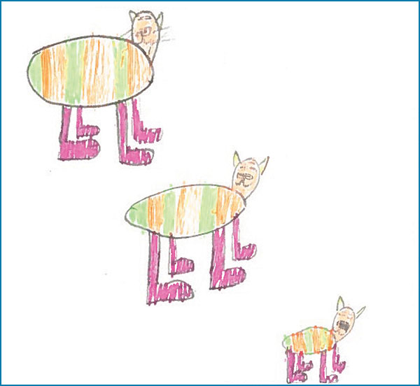 Magical animal drawing.