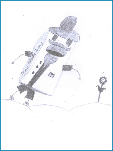 Magical animal drawing.