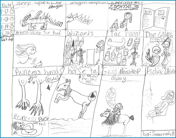 Magical animal drawing.