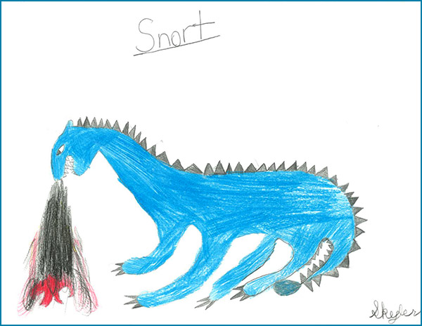 Magical animal drawing.