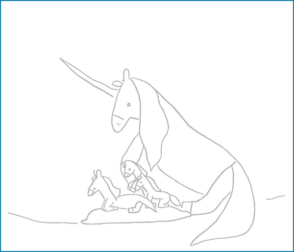 Magical animal drawing.